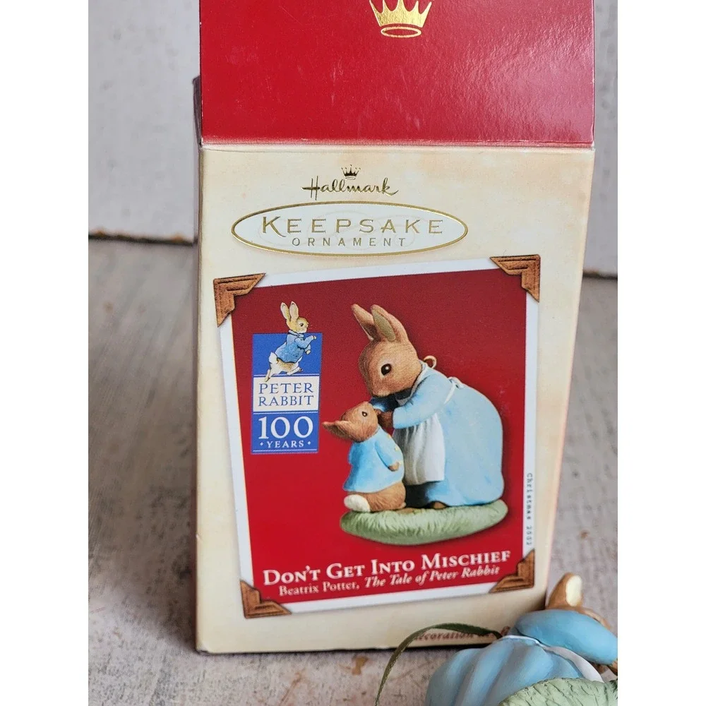 Hallmark don't get into mischief Peter rabbit ornament Xmas vintage Easter